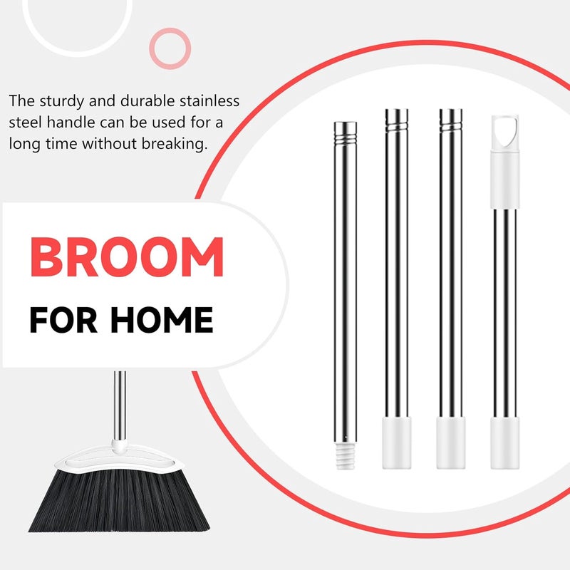 EZKEY Heavy Duty Broom, 54-inch Adjustable Long Handle Angle Brooms Large Brooms for Sweeping Indoor and Outdoor Commercial Broom for Home Kitchen Patio Garage Porch Courtyard Classroom, White - Image 5